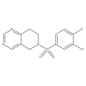 6-((3-Chloro-4-fluorophenyl)sulfonyl)-5,6,7,8-tetrahydropyrido[4,3-d]pyrimidine结构式