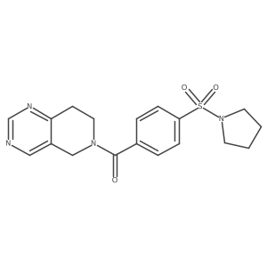 (7,8-dihydropyrido[4,3-d]pyrimidin-6(5H)-yl)(4-(pyrrolidin-1-ylsulfonyl)phenyl)methanone结构式