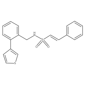(E)-2-phenyl-N-(2-(thiophen-3-yl)benzyl)ethenesulfonamide Structure