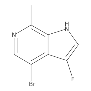 4-Bromo-3-fluoro-7-methyl-1H-pyrrolo[2,3-c]pyridine结构式