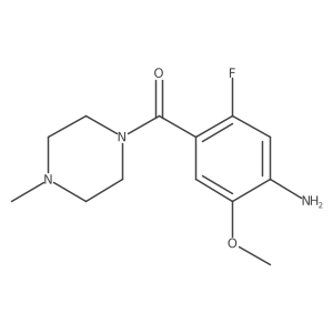 (4-Amino-2-fluoro-5-methoxyphenyl)(4-methylpiperazin-1-yl)methanone结构式