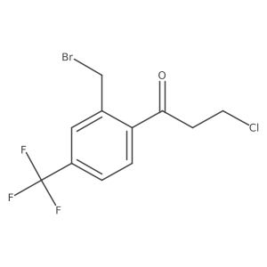 1-(2-(Bromomethyl)-4-(trifluoromethyl)phenyl)-3-chloropropan-1-one Structure