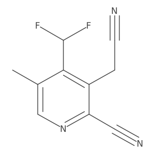 3-(Cyanomethyl)-4-(difluoromethyl)-5-methylpicolinonitrile Structure