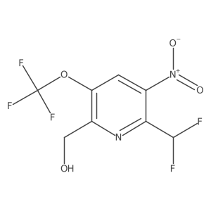 2-(Difluoromethyl)-3-nitro-5-(trifluoromethoxy)pyridine-6-methanol结构式