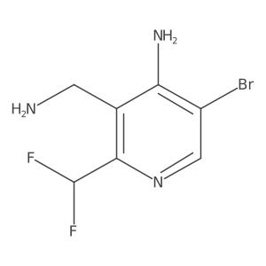 3-(Aminomethyl)-5-bromo-2-(difluoromethyl)pyridin-4-amine Structure