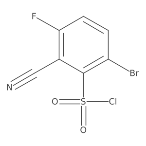 6-Bromo-2-cyano-3-fluorobenzenesulfonyl chloride Structure