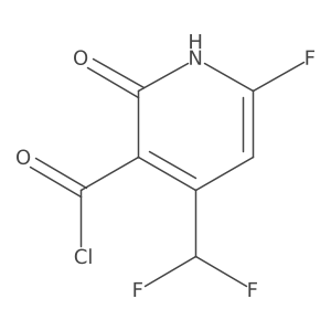 4-(Difluoromethyl)-6-fluoro-2-hydroxynicotinoyl chloride结构式