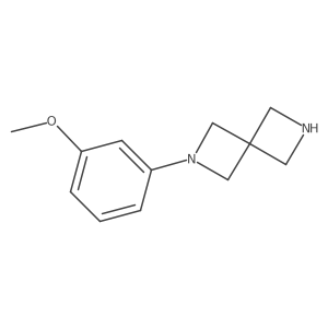 2-(3-Methoxyphenyl)-2,6-diazaspiro[3.3]heptane结构式