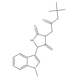 tert-Butyl 2-(4-(1-methyl-1H-indol-3-yl)-2,5-dioxoimidazolidin-1-yl)acetate结构式
