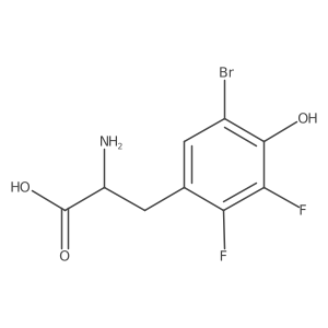 2-Amino-3-(5-bromo-2,3-difluoro-4-hydroxyphenyl)propanoic acid结构式
