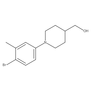 1-(4-Bromo-3-methylphenyl)-4-piperidinemethanol Structure