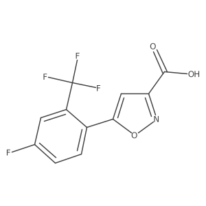 5-[4-Fluoro-2-(trifluoromethyl)phenyl]-1,2-oxazole-3-carboxylic acid Structure
