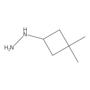 (3,3-Dimethylcyclobutyl)hydrazine Structure