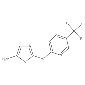 2-[5-(Trifluoromethyl)pyridin-2-yl]sulfanyl-1,3-thiazol-5-amine Structure