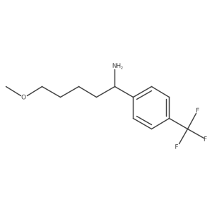 5-Methoxy-1-[4-(trifluoromethyl)phenyl]pentan-1-amine结构式