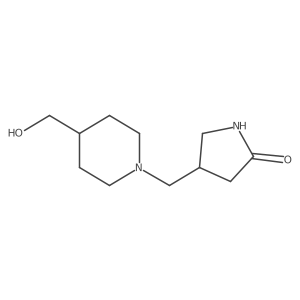 4-((4-(Hydroxymethyl)piperidin-1-yl)methyl)pyrrolidin-2-one Structure