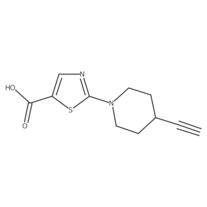 2-(4-Ethynylpiperidin-1-yl)-1,3-thiazole-5-carboxylic acid结构式