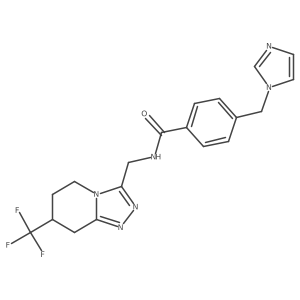 4-((1H-imidazol-1-yl)methyl)-N-((7-(trifluoromethyl)-5,6,7,8-tetrahydro-[1,2,4]triazolo[4,3-a]pyridin-3-yl)methyl)benzamide Structure