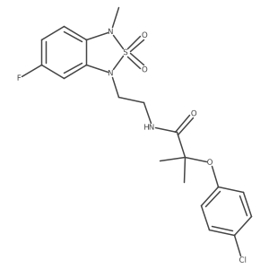 2-(4-chlorophenoxy)-N-(2-(6-fluoro-3-methyl-2,2-dioxidobenzo[c][1,2,5]thiadiazol-1(3H)-yl)ethyl)-2-methylpropanamide结构式
