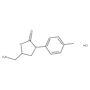 5-(Aminomethyl)-3-(p-tolyl)oxazolidin-2-one hydrochloride结构式