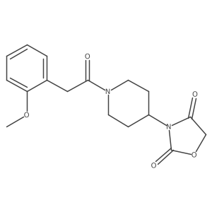 3-(1-(2-(2-Methoxyphenyl)acetyl)piperidin-4-yl)oxazolidine-2,4-dione结构式