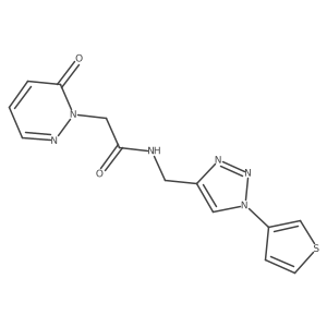 2-(6-oxopyridazin-1(6H)-yl)-N-((1-(thiophen-3-yl)-1H-1,2,3-triazol-4-yl)methyl)acetamide Structure