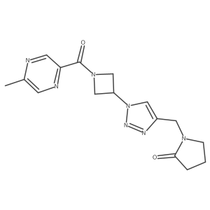 1-((1-(1-(5-methylpyrazine-2-carbonyl)azetidin-3-yl)-1H-1,2,3-triazol-4-yl)methyl)pyrrolidin-2-one Structure