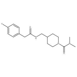 4-((2-(4-fluorophenyl)acetamido)methyl)-N,N-dimethylpiperidine-1-carboxamide Structure