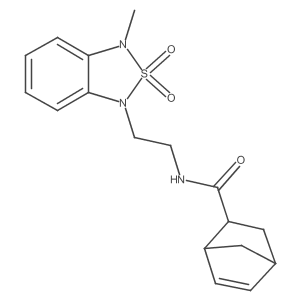 N-(2-(3-methyl-2,2-dioxidobenzo[c][1,2,5]thiadiazol-1(3H)-yl)ethyl)bicyclo[2.2.1]hept-5-ene-2-carboxamide结构式