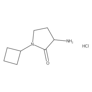 3-Amino-1-cyclobutylpyrrolidin-2-one hydrochloride结构式