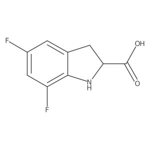 5,7-Difluoro-2,3-dihydro-1H-indole-2-carboxylic acid Structure