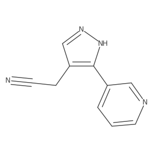 2-(3-(pyridin-3-yl)-1H-pyrazol-4-yl)acetonitrile结构式