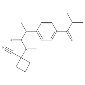 n-(1-Cyanocyclobutyl)-n-methyl-2-[4-(2-methylpropanoyl)phenyl]propanamide Structure
