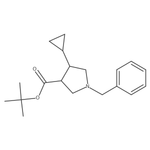 rac-tert-butyl (3R,4R)-1-benzyl-4-cyclopropylpyrrolidine-3-carboxylate Structure