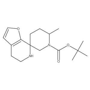 tert-butyl 6'-methyl-5,6-dihydro-4H-spiro[furo[2,3-c]pyridine-7,3'-piperidine]-1'-carboxylate结构式