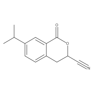 1-oxo-7-(propan-2-yl)-3,4-dihydro-1H-2-benzopyran-3-carbonitrile Structure