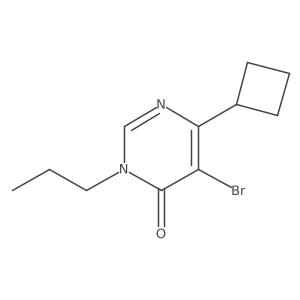 5-Bromo-6-cyclobutyl-3-propyl-3,4-dihydropyrimidin-4-one结构式
