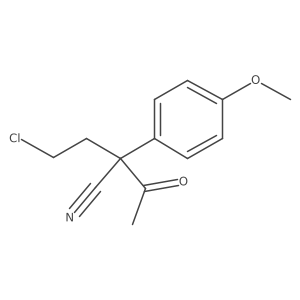 2-(2-Chloroethyl)-2-(4-methoxyphenyl)-3-oxobutanenitrile结构式