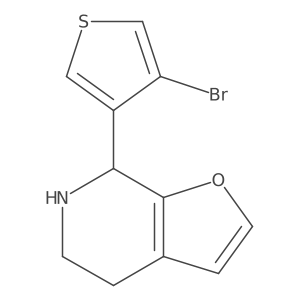 7-(4-bromothiophen-3-yl)-4H,5H,6H,7H-furo[2,3-c]pyridine结构式