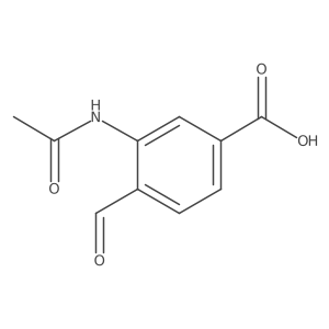 3-Acetamido-4-formylbenzoic acid Structure