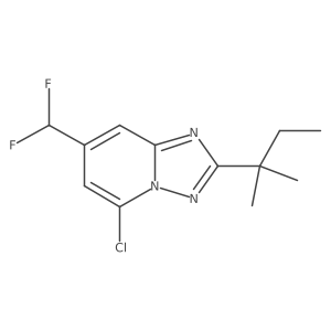 5-Chloro-7-(difluoromethyl)-2-(2-methylbutan-2-yl)-[1,2,4]triazolo[1,5-a]pyridine结构式