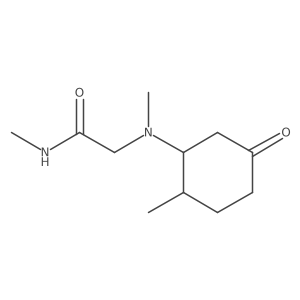 N-methyl-2-[methyl(2-methyl-5-oxocyclohexyl)amino]acetamide结构式