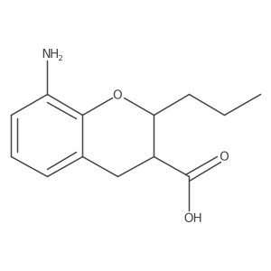 8-amino-2-propyl-3,4-dihydro-2H-1-benzopyran-3-carboxylic acid Structure