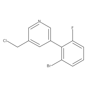 3-(2-Bromo-6-fluorophenyl)-5-(chloromethyl)pyridine Structure