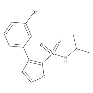3-(3-bromophenyl)-N-(propan-2-yl)furan-2-sulfonamide结构式