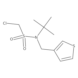 N-tert-butyl-1-chloro-N-[(thiophen-3-yl)methyl]methanesulfonamide结构式