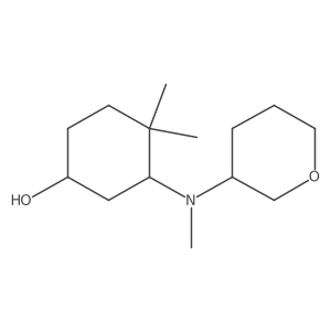 4,4-Dimethyl-3-[methyl(oxan-3-yl)amino]cyclohexan-1-ol结构式