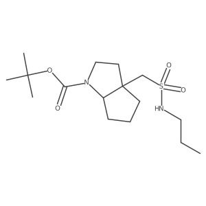 Tert-butyl 3a-[(propylsulfamoyl)methyl]-octahydrocyclopenta[b]pyrrole-1-carboxylate Structure