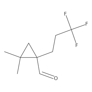 2,2-Dimethyl-1-(3,3,3-trifluoropropyl)cyclopropane-1-carbaldehyde Structure
