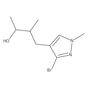 4-(3-bromo-1-methyl-1H-pyrazol-4-yl)-3-methylbutan-2-ol结构式